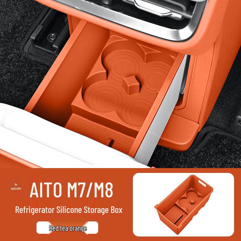 Silicone Mat for AITO M7/M8 Car Cup Holder - Official Accessory for Car Refrigerator