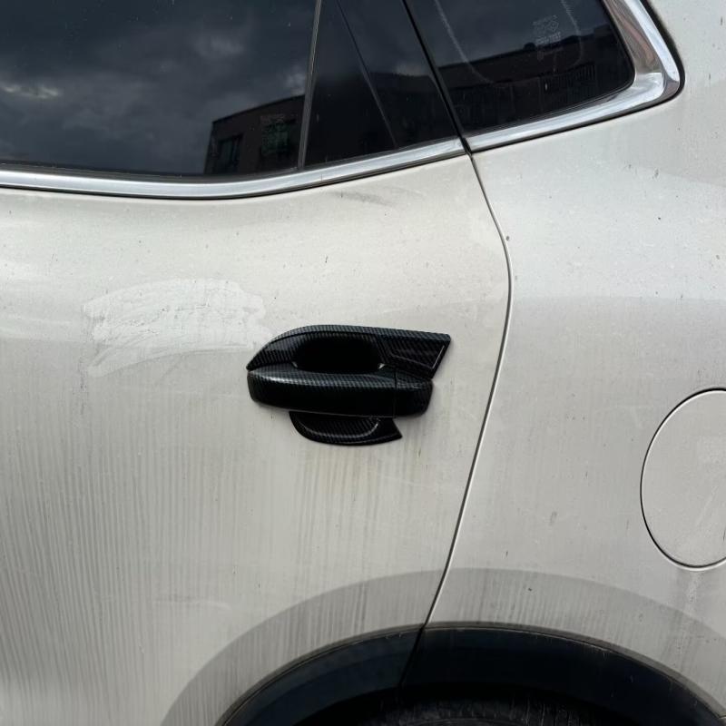 LHD RHD For MG HS 2018- ABS carbonfiber Car Door Pull Door knob Catch Door Handle Bowl Cap Decoration Cover Trim Accsesories