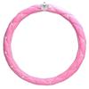 Women Steering Wheel Cover Cute Universal Antislip Pu Lether Rhinestones Car Steering Wheel Cover