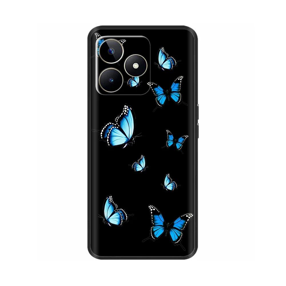Для Realme C53 Чехол Силиконовый Ударопрочный Мягкий ТПУ Чехол для Телефона Для Oppo Realme C53 4G Funda Coque RealmeC53 C 53 Цветы Мультяшный