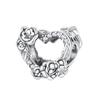 100% S925 Sterling Silver Pendant Sparkling Snowflake Rose Daisy Flower Bee Clip Charm Bead Fit Original  Bracelet Jewelry
