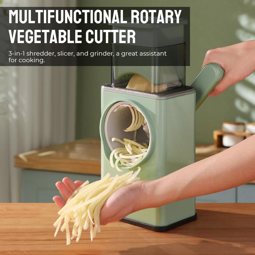 Vegetable Chopper Manual Rotary Potato Chip Slicer Cutter Shredded Potato Cheese Machine Kitchen Gadget Multifunction 3 In 1