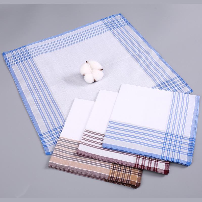 Customizable Pure Cotton Men's Handkerchief - Absorbent and Soft Square Towel