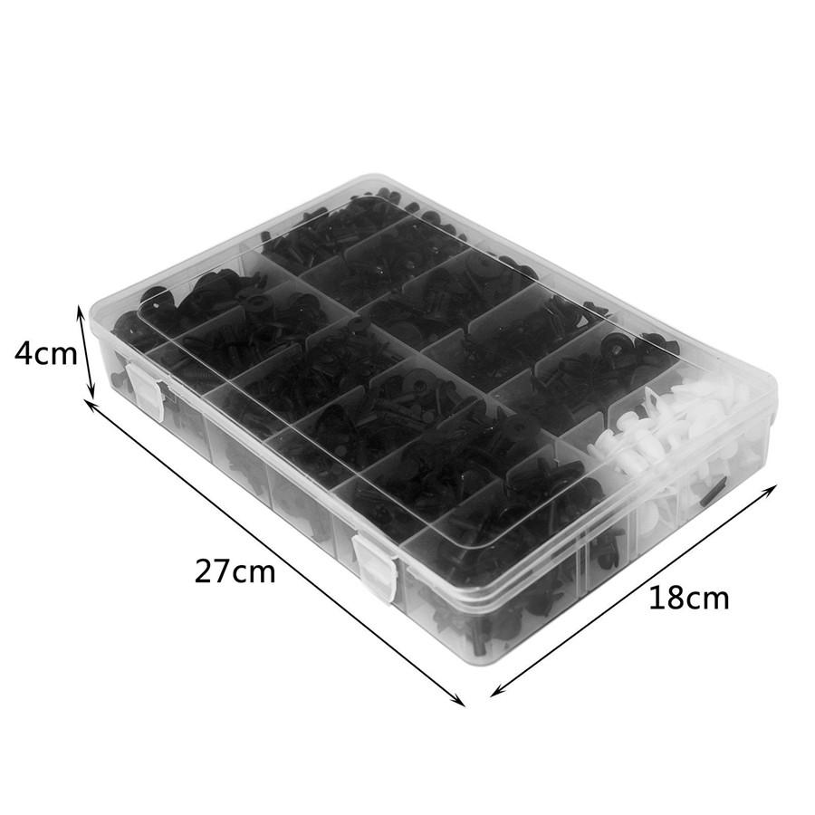 700 шт. в коробке, смешанные фиксаторы бампера двери автомобиля, панели крыла, нажимные заклепки, крепежные клипсы с инструментом 30 шт.