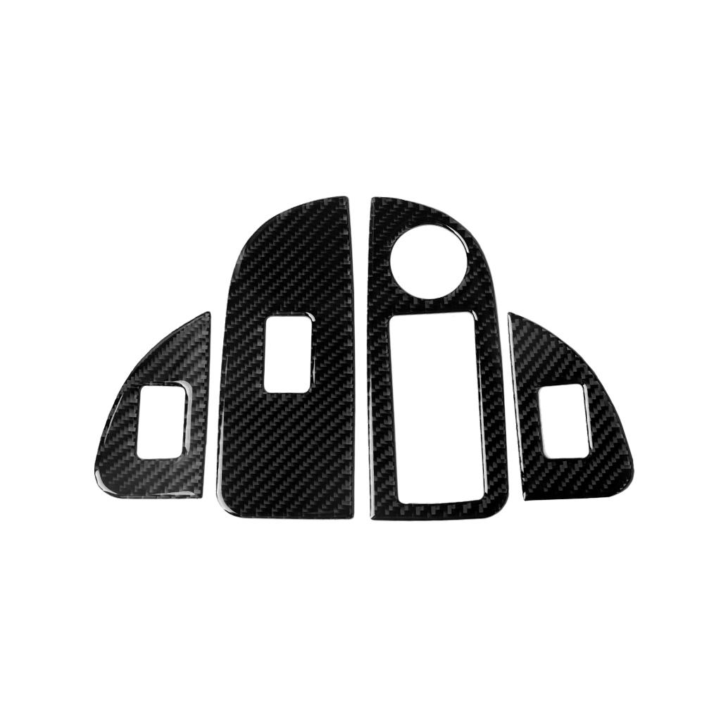 Fits For Alfa Romeo Giulia Stelvio 2017-19 Car Accessories Car Interior Decoration Window Button Panel Carbon Fiber Car Sticker