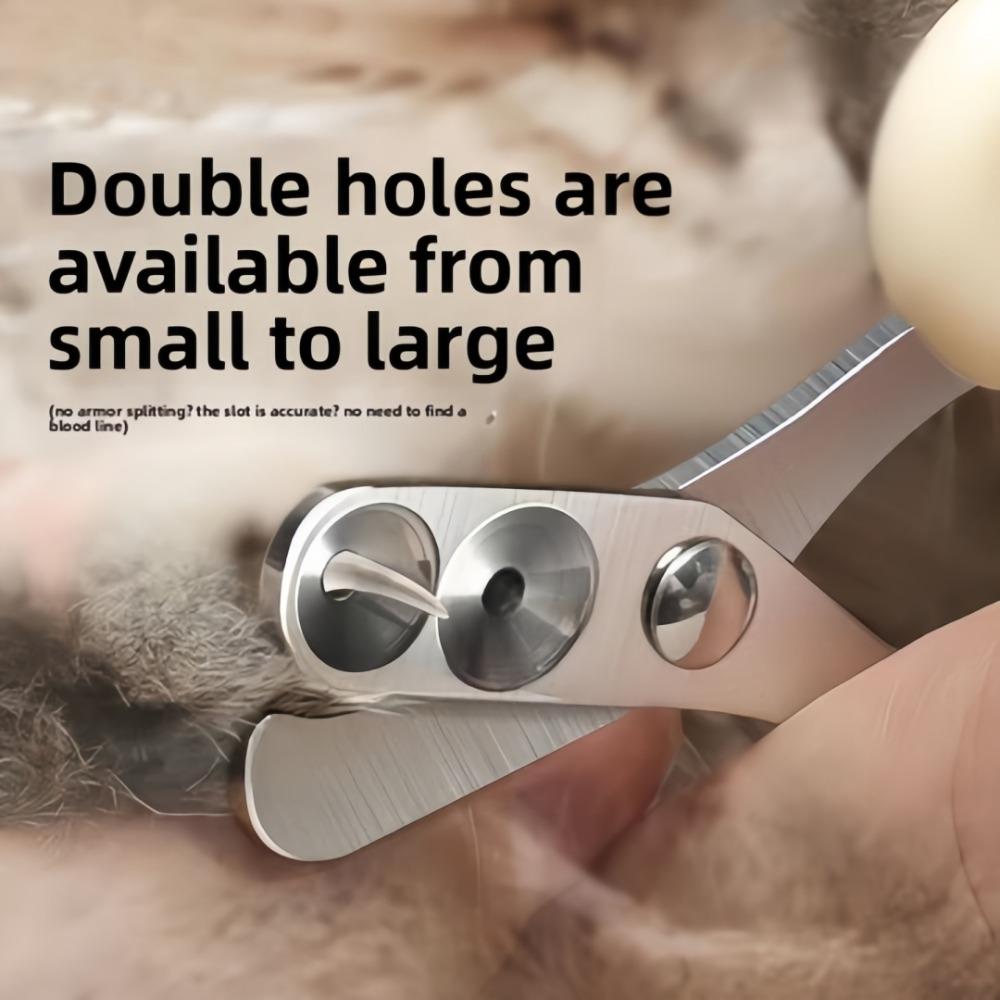 Cat Dedicated Stainless Steel Nail Clipper with Round Hole Pet Nail Clippers Toe Claw Trimmer for Small Dog Grooming Supplies