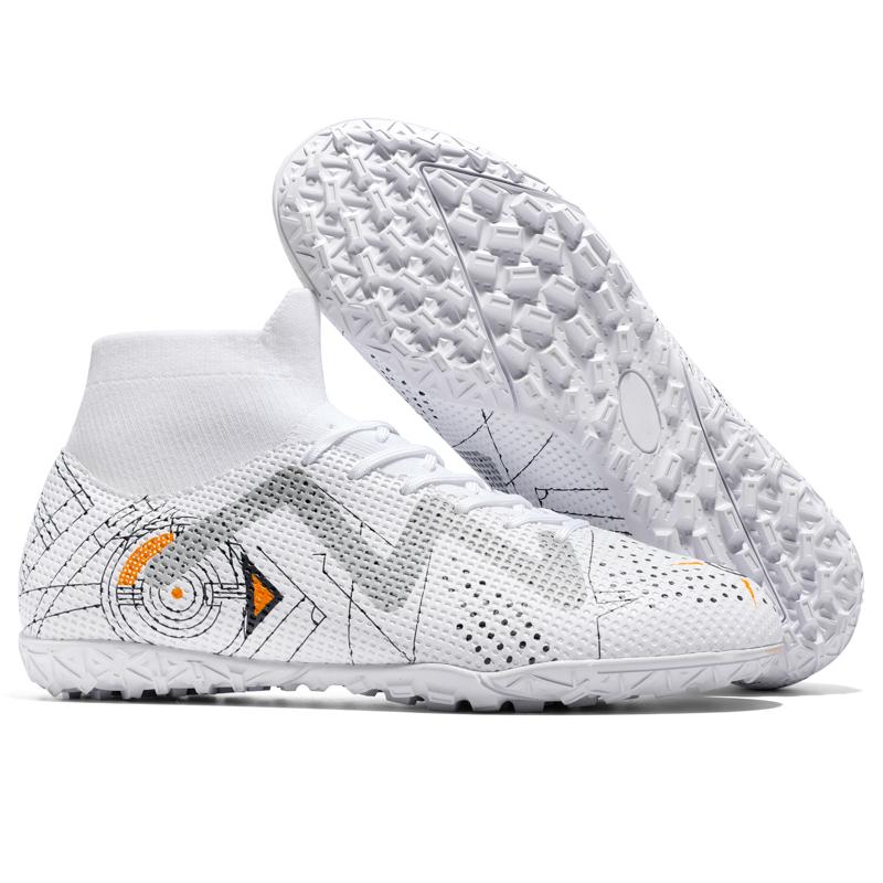 Football Shoes 35-45 High-top Football Boots Rubber Short Nail Youth Sports Shoes Football Training Shoes Artificial Lawn Men's Football Boots