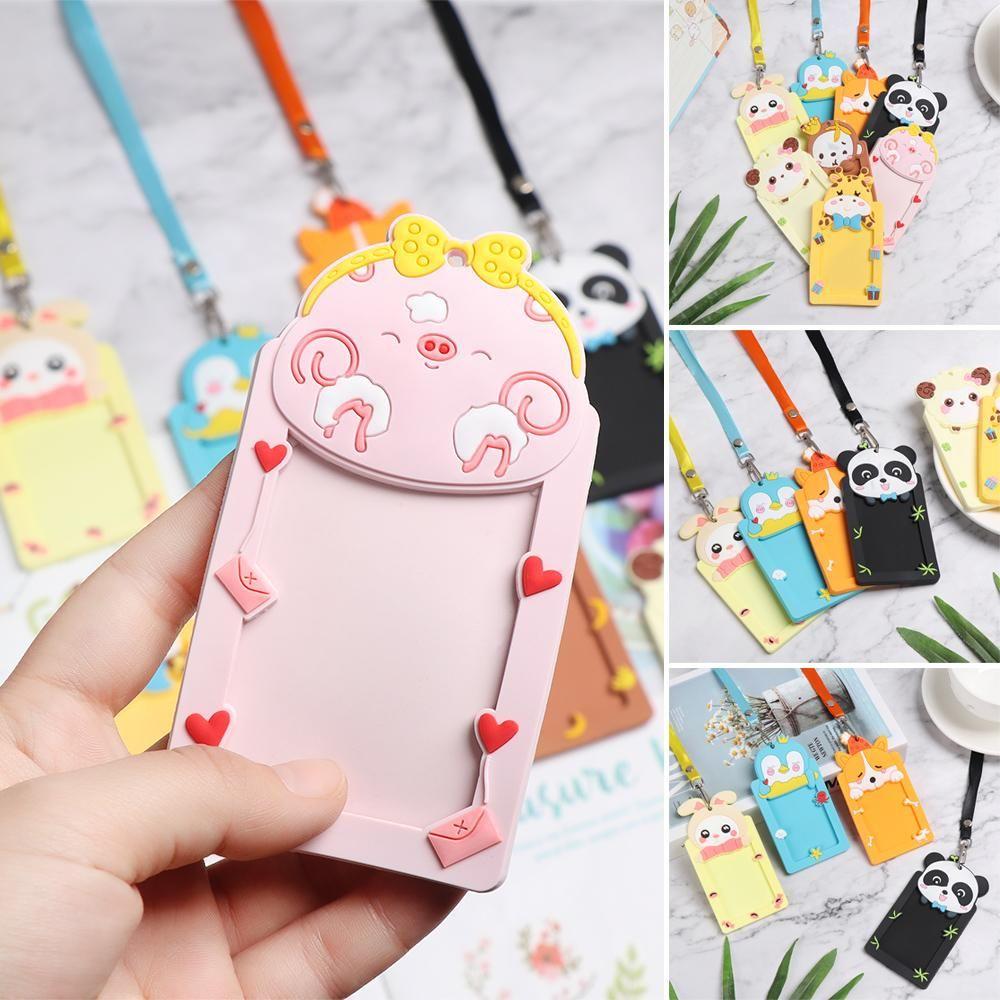 Supplies New Badge Cute Animal Protector Cover Name Card Card Holders Card Sleeve ID Card Pouch