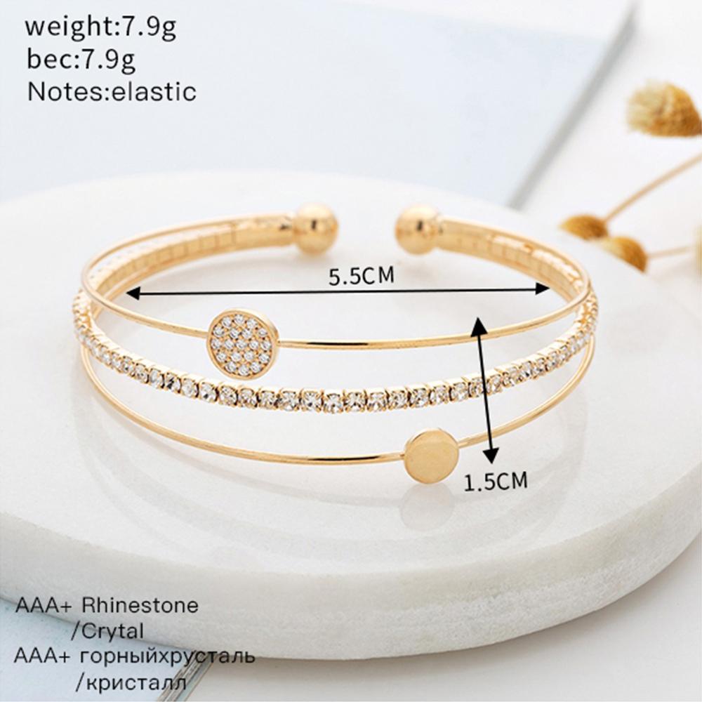 Bracelet Classic Crystal Rhinestone Stretch Bracelet Bangle Wristband Elastic Wedding Bridal Jewelry