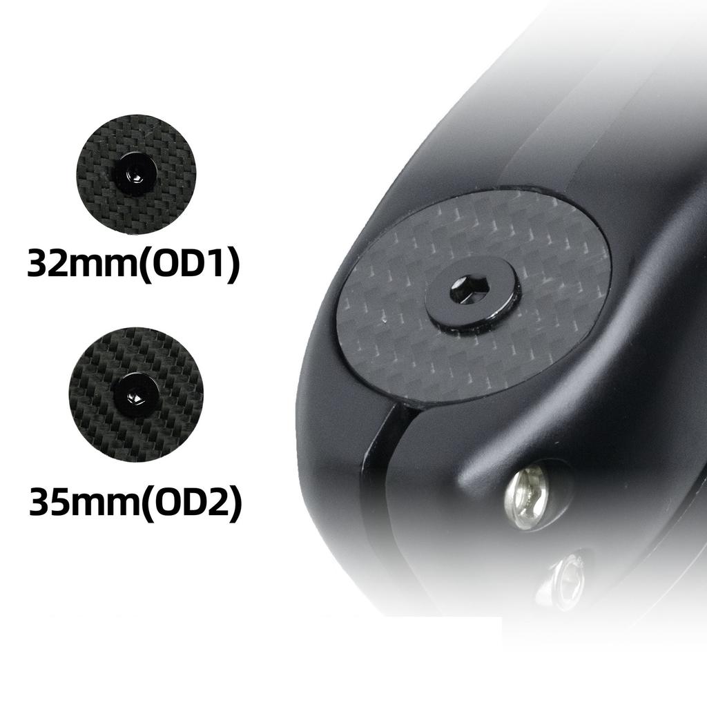 Carbon Fibers Headset Caps with Black Titaniums Screws for Enhancing Cycling for Enhancing Cycling Performances