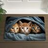 1 шт. Кухонные коврики против усталости с принтом кошек, водонепроницаемые, нескользящие, толстые амортизирующие кухонные коврики, сверхпрочный комфортный коврик для стояния для кухни, ванной комнаты
