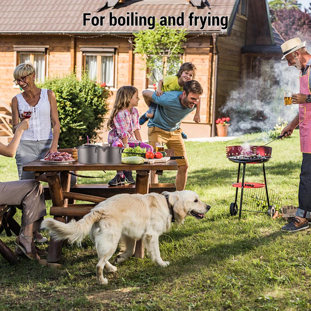 Походные кастрюли и сковородки портативные легкие со складной ручкой для приготовления пищи на открытом воздухе