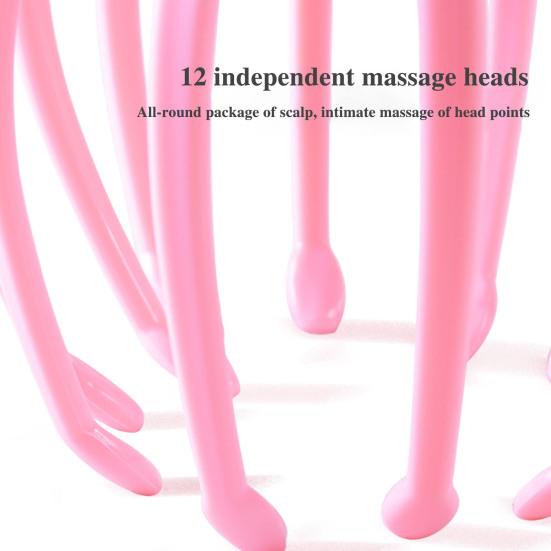 Электрический массажер для головы Octopus, массаж головы, 3 режима вибрации, портативный перезаряжаемый дизайн, массажер для кожи головы, инструмент для массажа