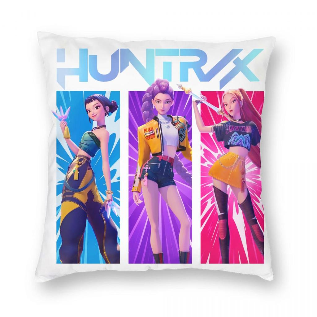 Kpop Охотники на демонов Saja Boys Наволочка Принт Полиэстер Наволочка-подушка Подарок Наволочка для подушки Домашний Квадратный 40X40 см