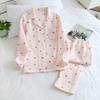 Japanese New Style Autumn and Winter Long-sleeved Trousers, Pure Cotton Air Cotton, Warm Ladies Pajamas, Home Service Sleepwear