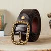 Ремень с резным узором Personality Trend Court, мужской, из натуральной кожи, первый слой, ручная работа, ретро, молодежная мода, джинсовый ремень