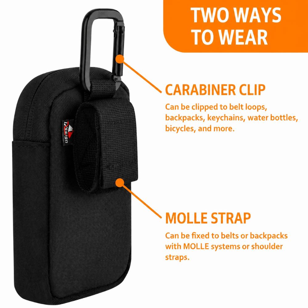 Black MP3 MP4 Storage Bag Cloth Audio Device Case Handy Music Player Sleeve Outdoor Sport
