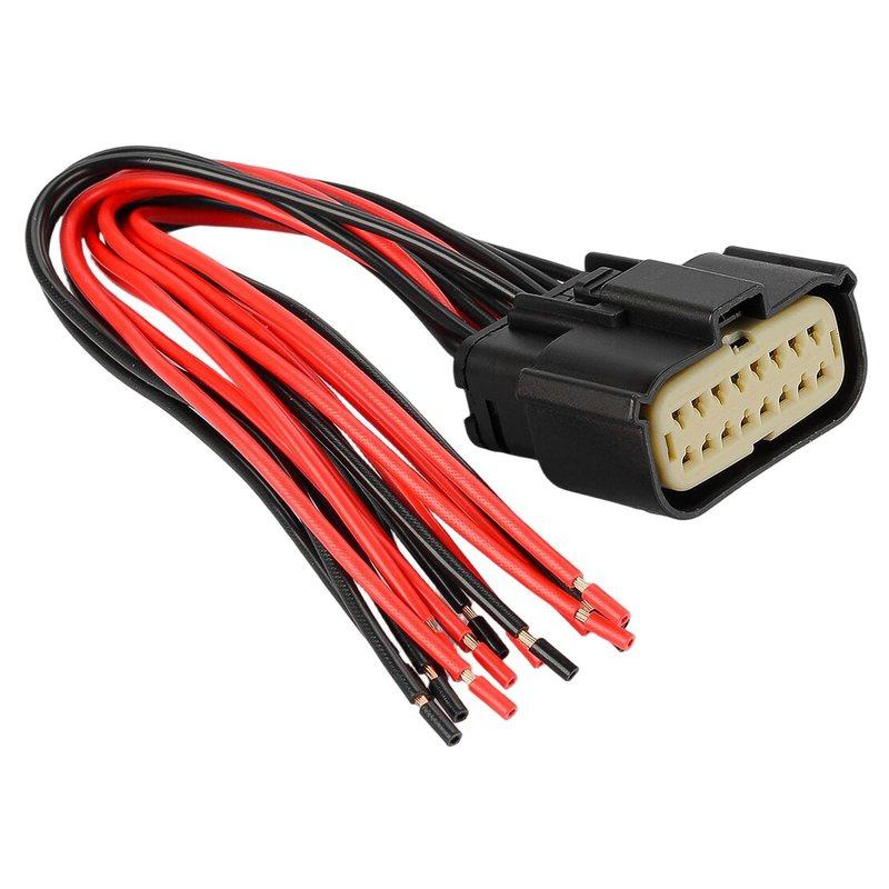 WPT-1279 16-Way Rear Taillight Tail Light Lamp Connector Wire Wiring Harness Plug Pigtail Fit for Ford F-150 F150 2016 2017-2020