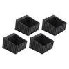 4pcs Furniture Leg Pad Square Plastic Anti Skid Furniture Leg Pad Cover Floor Protector for Chair Desk