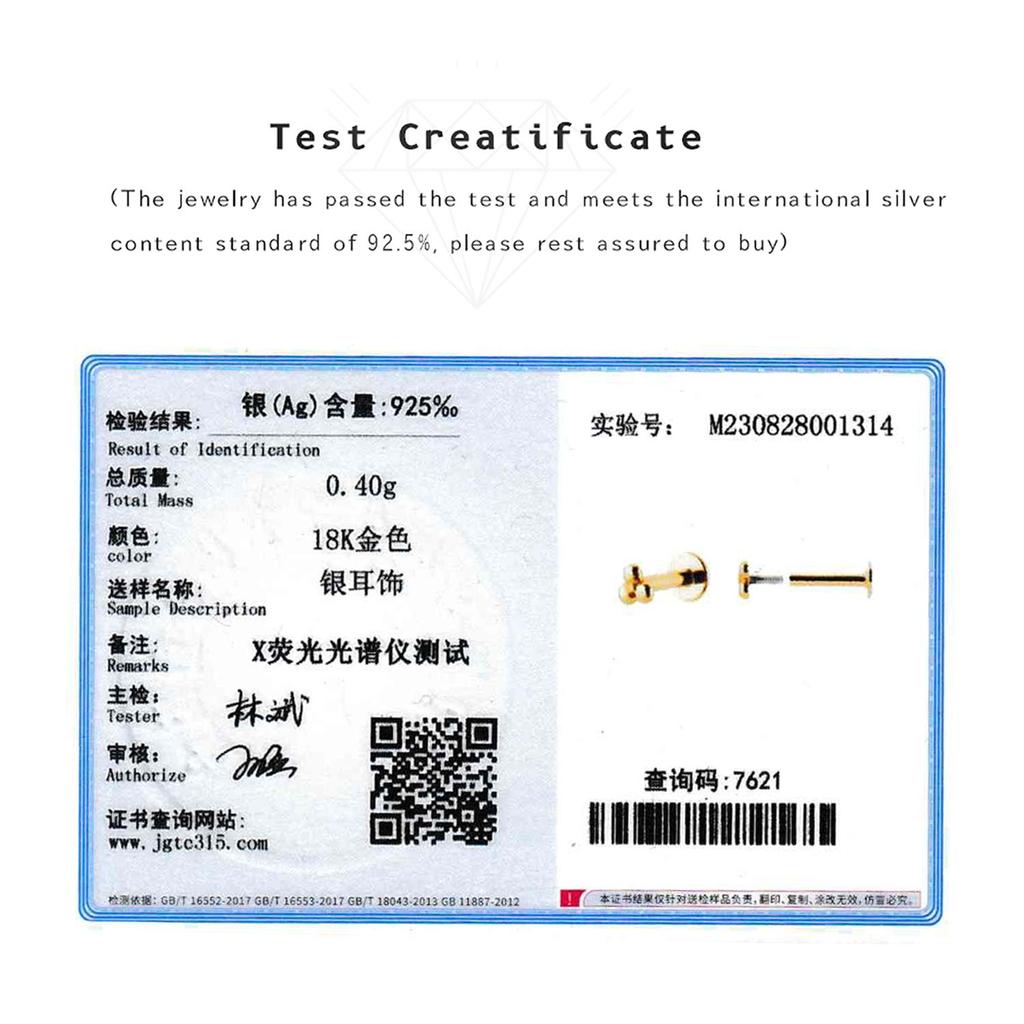 ANDYWEN Серьги-гвоздики из стерлингового серебра 925 пробы, 6 мм, винт для пирсинга, женские серьги-гвоздики, ювелирные изделия