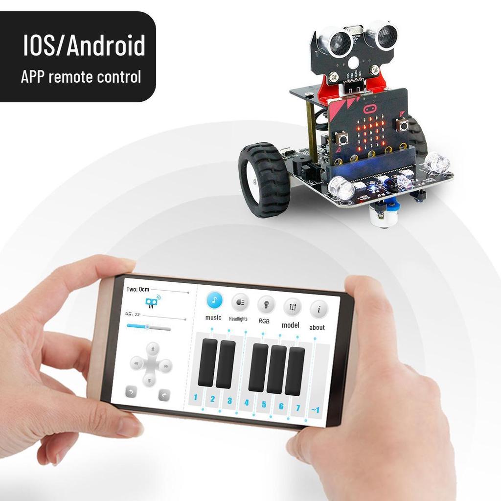 Micro:bit V2 Smart Car Robot Kit - Python Programming Development Board