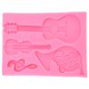 Guitar Shape Silicone Mold Chocolate Fondant Cake Decoration Mold for Home Bakery Kitchen