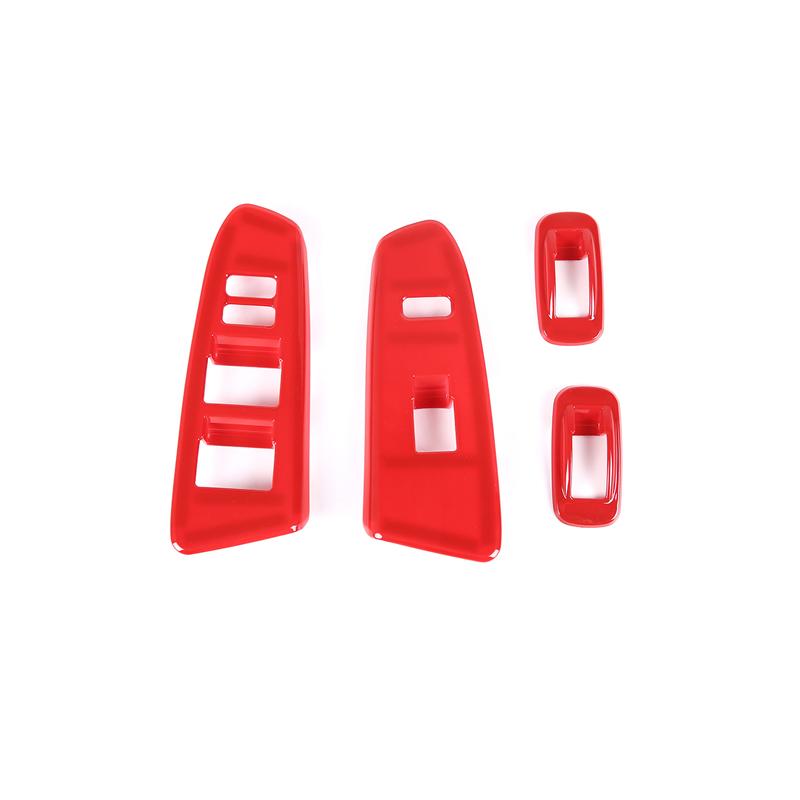ABS Car Inner Door Glass Lift Button Frame Decorative Trim Sticker For Toyota Tacoma 2011-2015 Car Interior Accessories