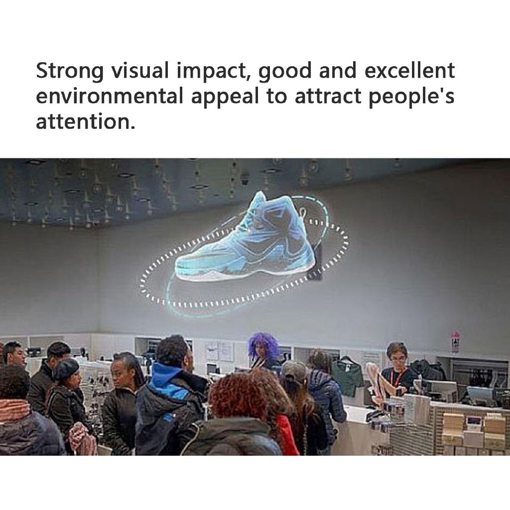 3D LEDs 384 Lamp Beads HD Remote Hologram Fan Projector Advertising Display WIFI Holographic Display Player