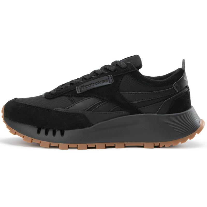 Reebok CL LEGACY W+ Амортизация, Износостойкие Низкие Повседневные Кроссовки для Бега Унисекс Черный Воин 24FRC903U3GH0