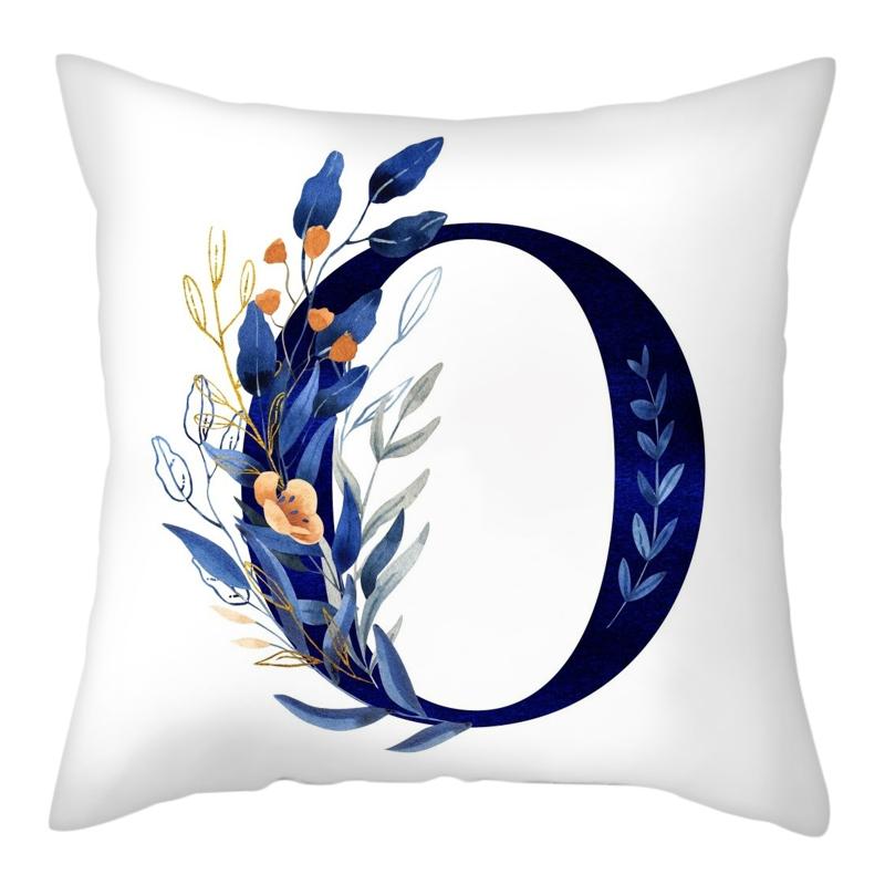 45x45 см креативный цветочный объемный дизайн 26 букв синий наволочка Свадебная вечеринка домашний декор диван офисное сиденье наволочка