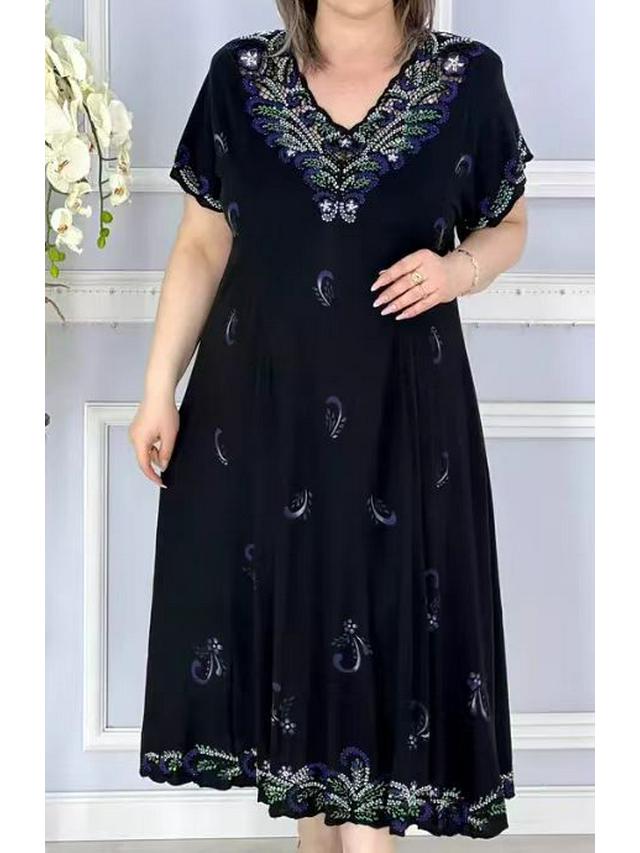 Европейское и американское 2025 трансграничное платье с принтом 5575