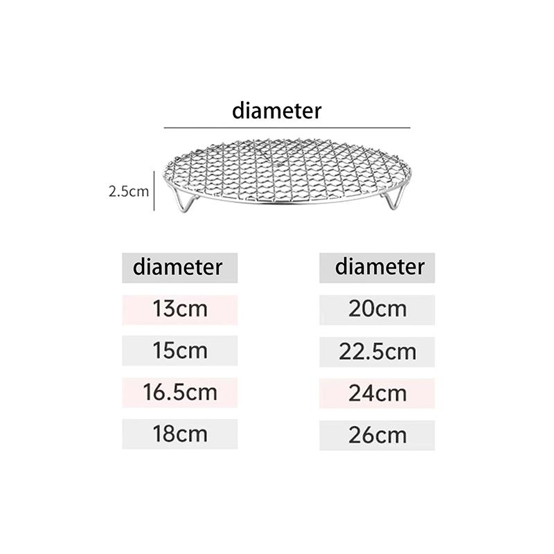 Круглая стойка для фритюрницы с ножками, штабелируемая решетка для гриля, нержавеющая сталь, антикоррозионная для домашней кухни, духовки, пароварки