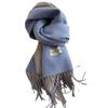Warm Imitation Wool Scarf Two-sided Winter Long Shawl Classic Cashmere Shawl  Autumn Winter