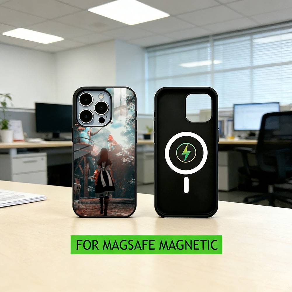 Чехол для телефона A-Alice M-Madness R-Returns для iPhone 17, 16, 15, 14, 13, 12, 11 Plus, Pro, магнитный с Magsafe, беспроводная зарядка