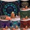 Psychedelic Tapestry Wall Hanging Mandala Sandy Beach Towel Throw Rug Bohemian Blanket Sleeping Pad Tapestries Home Decor
