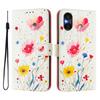 Роскошный кожаный чехол-книжка с цветочным рисунком для Sony Xperia 5 IV / 10 IV, Xperia 1 V / 5 V / 10 V, Xperia 1 VI, 5 VI, 10 VI.