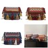 Ethnic Style Fringed Small Square Bag With Chain Strap For Daily Casual Wear