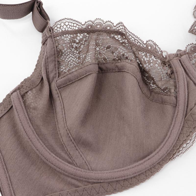 Thin Cup Bras for Women With Wired Sexy Lace Lingerie Plus Size Underwear 38D-48 D Cup