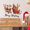 Santa Claus and Reindeer Giving Gifts English Slogan Living Room Dining Room Background Wall Decoration Stickers