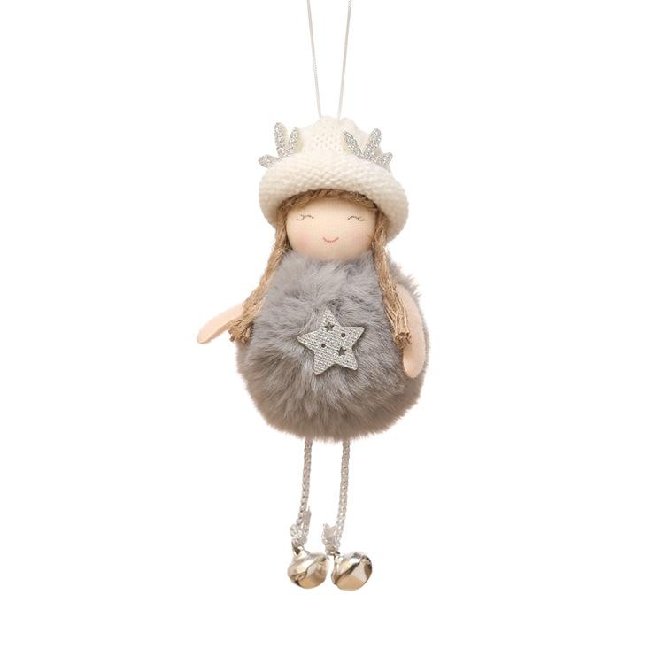 Lovely Christmas Angel Plush Doll Hanging Pendant Christmas Decoration for Home Christmas Tree Decorations Xmas New Year Gifts