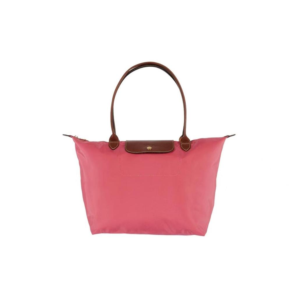 Longchamp Le Pliage 31 Большая вместимость Застежка на кнопку и молнию Сумка-тоут Женские сумки-тоут Розовый 1899089P76
