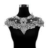 Lace Embroidered Fake Collar Hollow See-through Lace Flower Pattern False Collar Lace Embellished Clothing Accessory