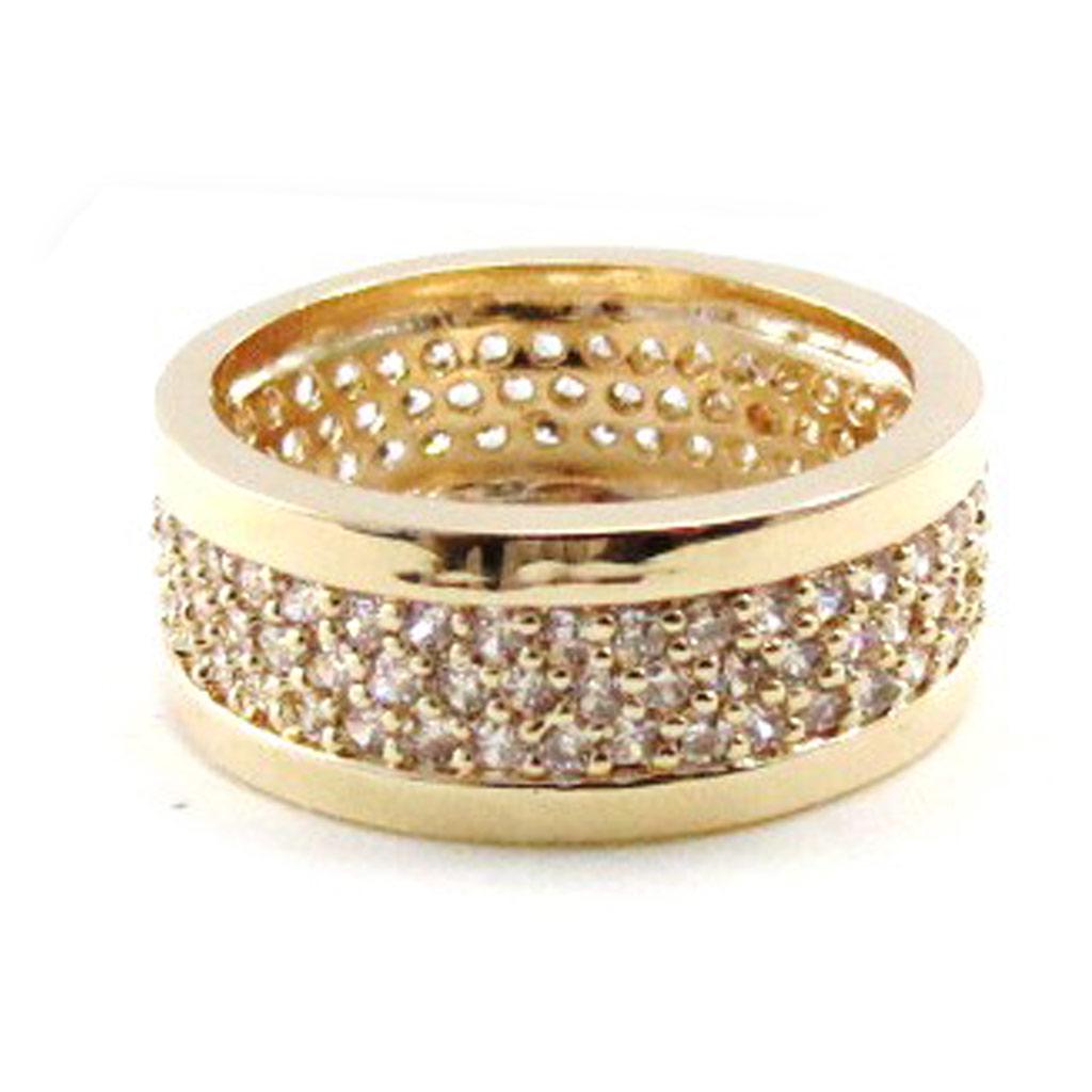 Wedding Band Gold Plated 'Goddess' White Gold - 8 Mm