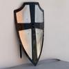 Средневековый черный крест тамплиера металлический щит щит для ЛАРП косплея дисплейный щит костюм на Хэллоуин