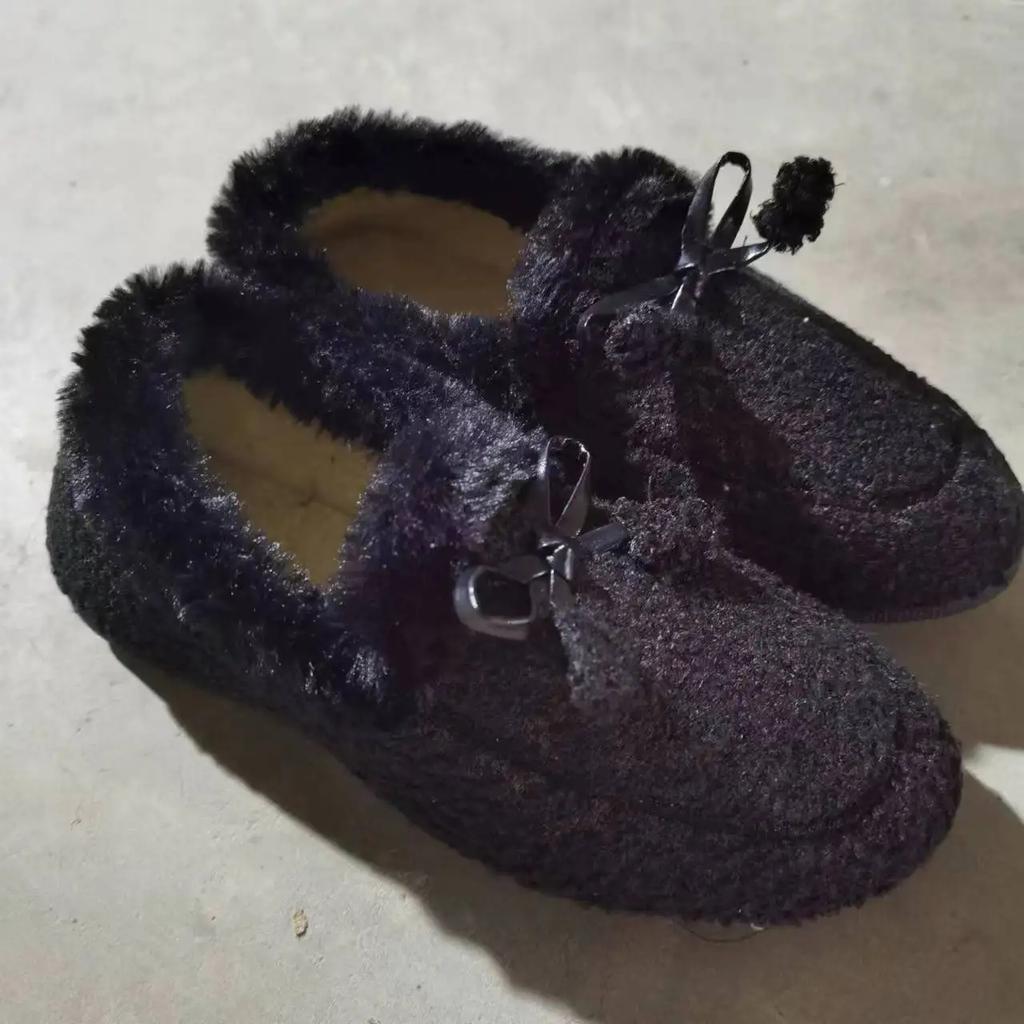 Модная хлопковая обувь для женщин плюшевые балетки уличная мода зимняя теплая обувь для снега женщины сохраняют тепло лоферы zapatos de mujer