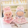 For 17cm Labubu Doll Clothes Fashion Piggy Overalls Doll Clothes Color Match Hoodies Dolls Accessories Cute Decoration Little Clothes