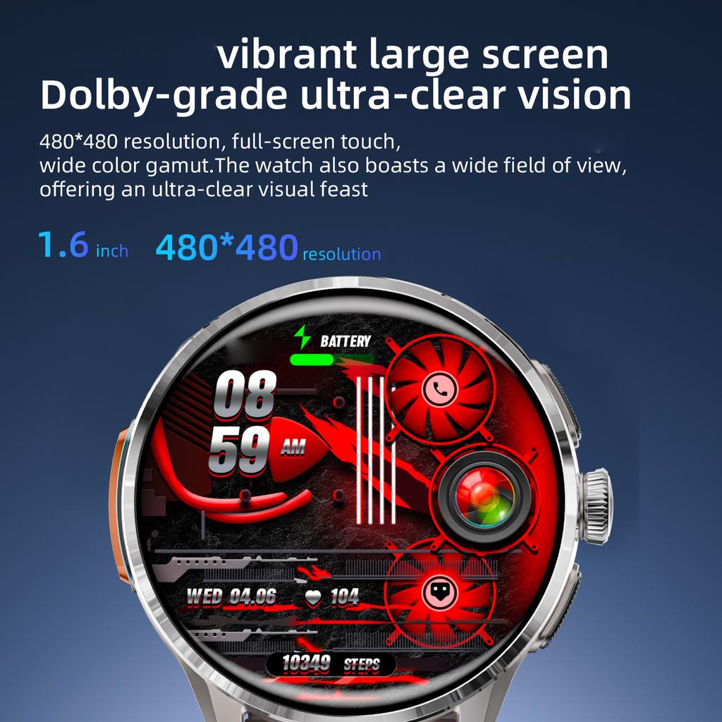Умные часы 4G LTE с 1,6-дюймовым HD-дисплеем с сенсорным экраном, выдвижной поворотной камерой, контролем доступа NFC, долгим временем автономной работы,