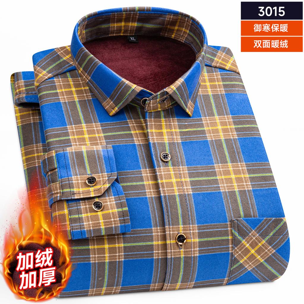 Мужские двухсторонние флисовые рубашки с длинным рукавом в клетку, более плотные, зимние, повседневные, теплые, трендовые, холодостойкие, удобные рубашки для мужчин