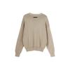 Fear of God Essentials FW21 Knit Pullover With Jacquard Logo Men Sweater Beige Linen FOG-FW21-109