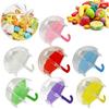 12 шт. Мини-зонт, коробка для конфет, портативный прозрачный держатель для сладостей, маленький красочный зонтик, контейнер для шоколада, рождественские сувениры для свадебной вечеринки